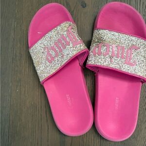 Juicy couture pink flip flops sz 4 good used condition